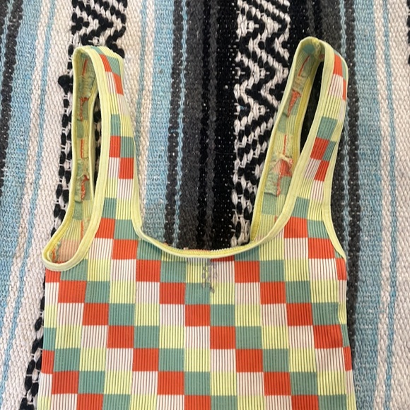 Free People movement checkered crop tank - Picture 3 of 3